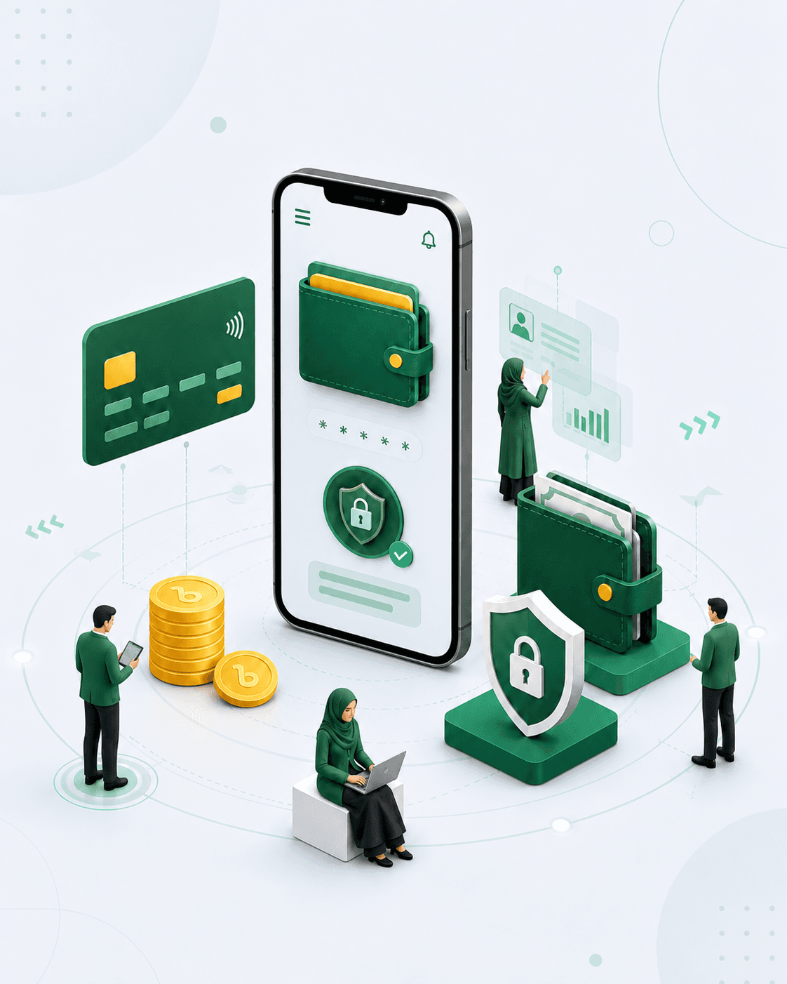 IBA eWallet secure mobile wallet illustration